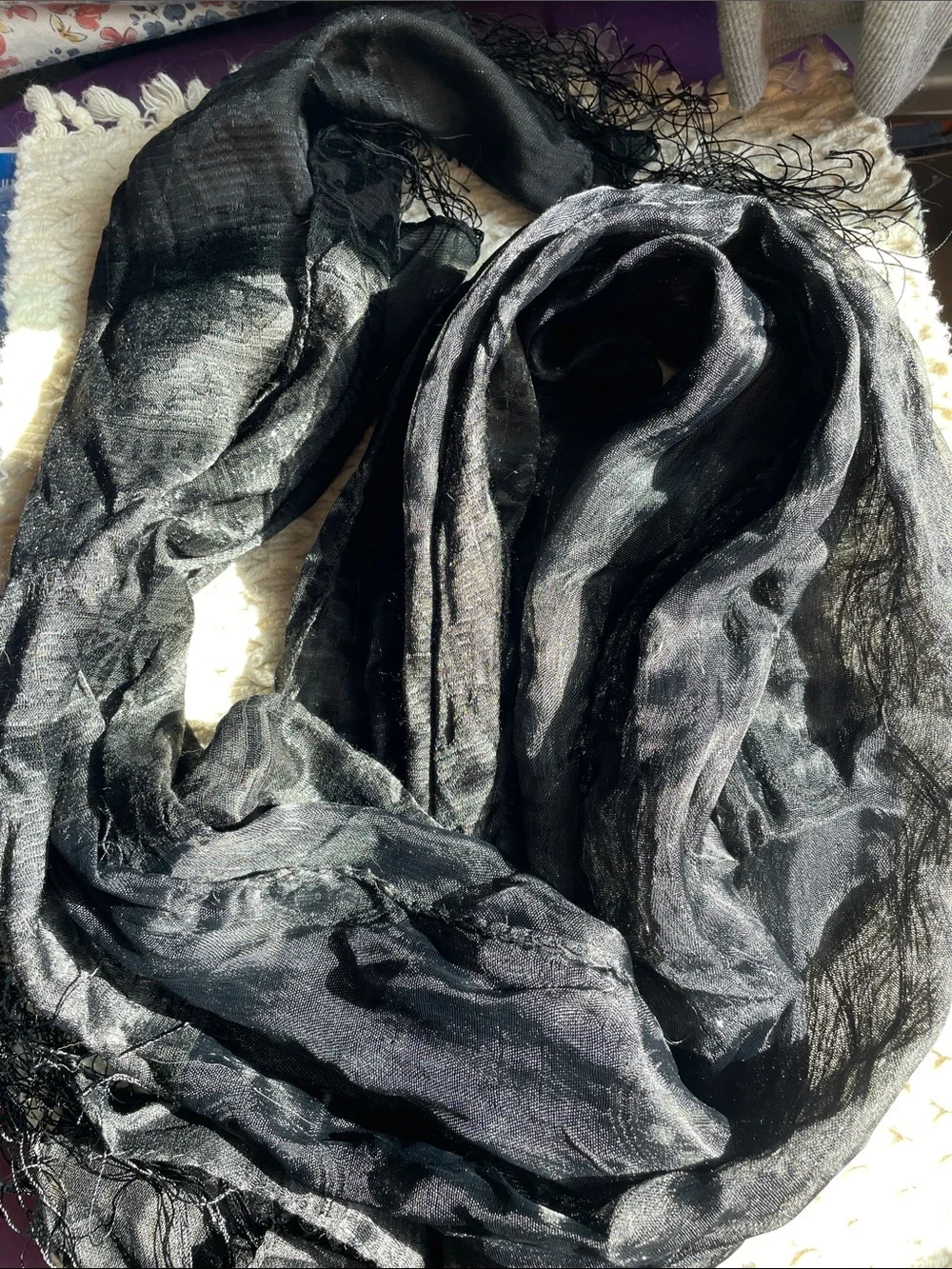 VTG SILK JACQUARD SCARF
